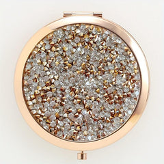 Compact Mirror 2X 1X Magnification for Purses Handheld Mirror