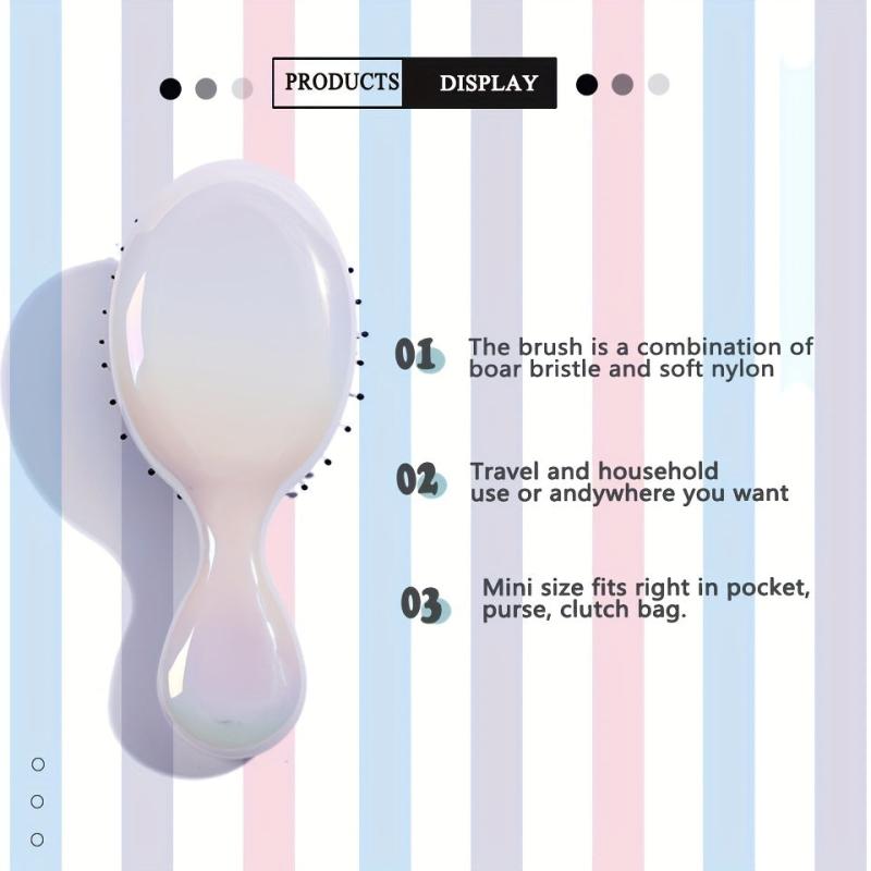 Boar Bristles Detangling Hair Brush Anti Static Hairdressing Comb