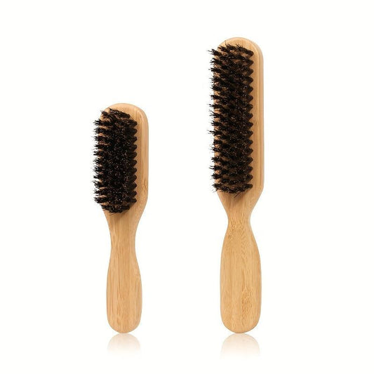 Bamboo Wooden Handle Beard Brush Moustache Haircutting Cleaning Brush