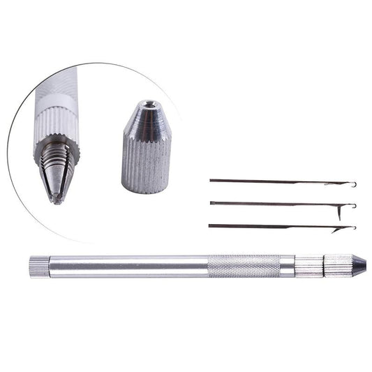 Hair Extension Tools Set: Knitting Needles, Bead Holder, Lace Wig Making