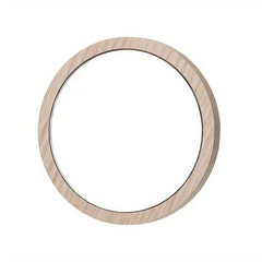 Handheld Cosmetic Mirror Beauty Salon Wooden Beauty Mirror