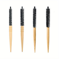 4pcs Extra Small Curly Hair Comb Wooden Rolling Comb Fluffy Hair Styling Comb