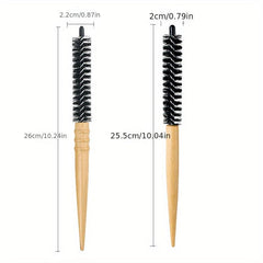 4pcs Extra Small Curly Hair Comb Wooden Rolling Comb Fluffy Hair Styling Comb