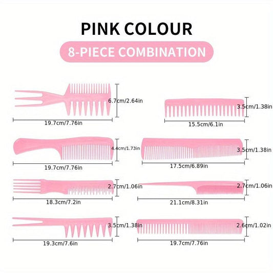 8pcs Men's Styling Hair Comb Set Hair Styling Tools
