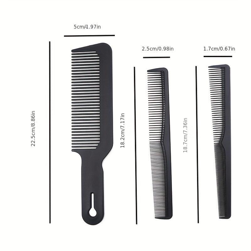 Pro Carbon Fiber Hair Combs Salon Combo Set