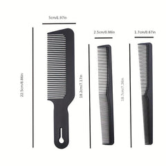 Pro Carbon Fiber Hair Combs Salon Combo Set