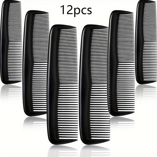 12pcs Pocket Size Hair Comb Set Fine Tooth Plastic Hairdressing Comb