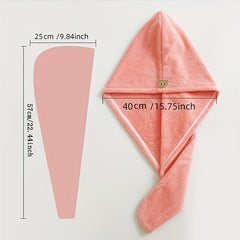 3pcs Large Microfiber Hair Towel Absorbent Twist Turban Fast Drying Cap