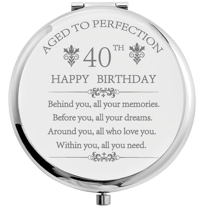 Round Makeup Mirror Compact Pocket Travel Makeup Mirror 60th Birthday