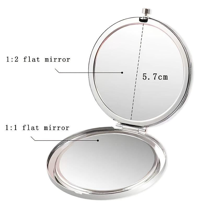 Round Makeup Mirror Compact Pocket Travel Makeup Mirror 60th Birthday