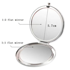 Round Makeup Mirror Compact Pocket Travel Makeup Mirror 60th Birthday