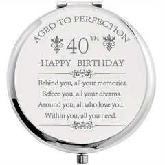 Round Makeup Mirror Compact Pocket Travel Makeup Mirror 60th Birthday