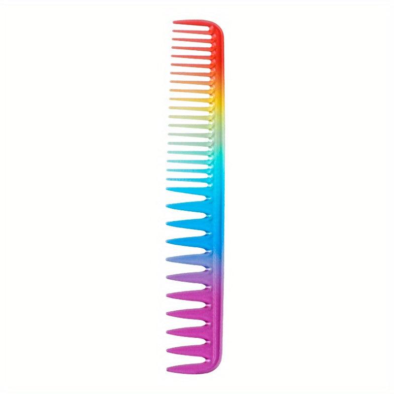 Rainbow Gradient Hairdressing Comb Detangling Hair Brush