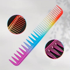 Rainbow Gradient Hairdressing Comb Detangling Hair Brush