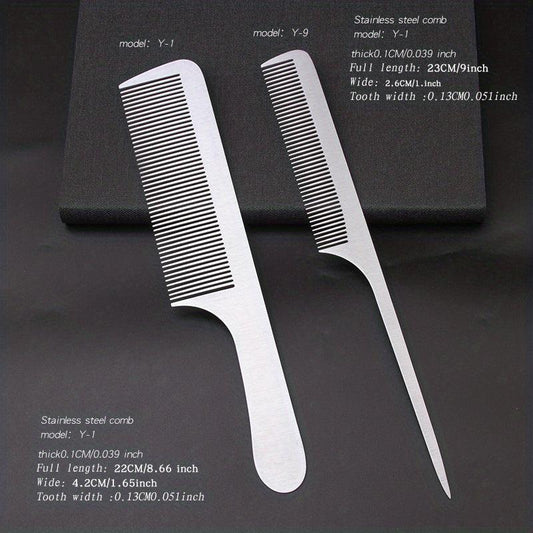 Stainless Steel Hair Styling Comb Ultra Thin Metal Hair Cutting Comb