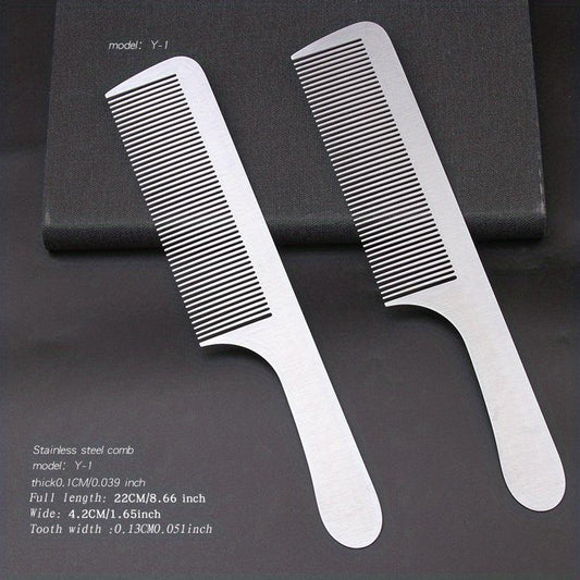 Stainless Steel Hair Styling Comb Ultra Thin Metal Hair Cutting Comb