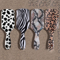 Animal Print Detangling Hair Brush Anti Static Hairdressing Brush