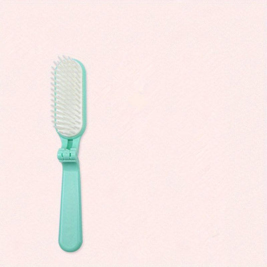 Foldable Hair Comb Travel Curling Straight Brush Anti Static Head Massager