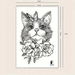 Large Floral Arm Chest Back Body Art Temporary Tattoo Sticker