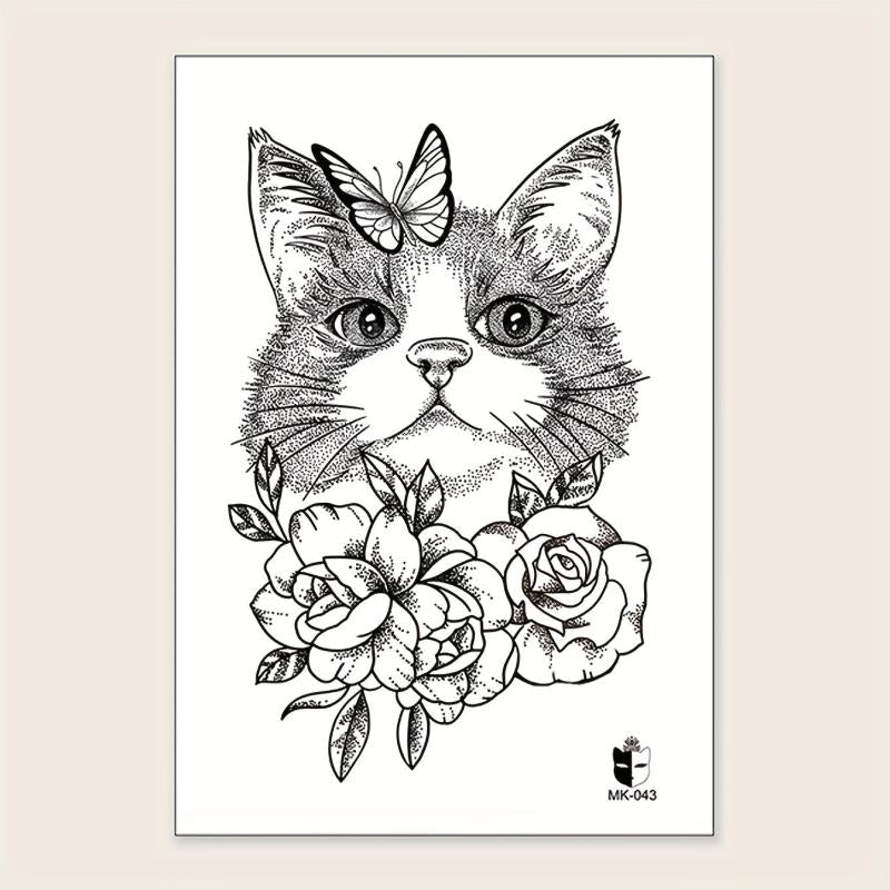 Large Floral Arm Chest Back Body Art Temporary Tattoo Sticker