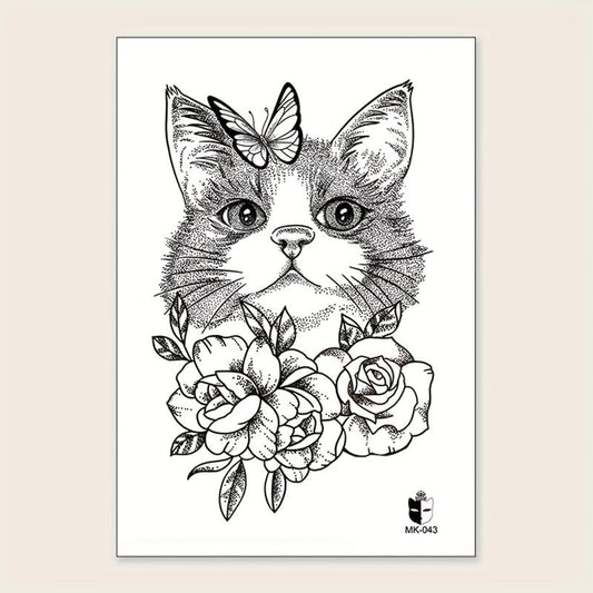 Large Floral Arm Chest Back Body Art Temporary Tattoo Sticker
