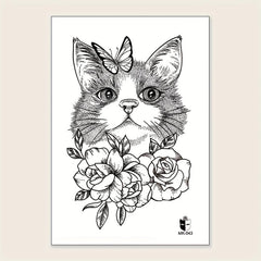 Large Floral Arm Chest Back Body Art Temporary Tattoo Sticker