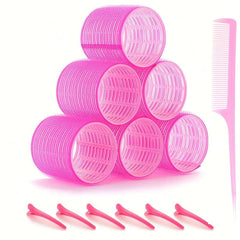 Self Adhesive Hair Curling Roller Set with Clips