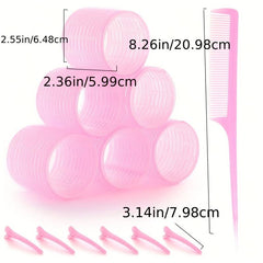 Self Adhesive Hair Curling Roller Set with Clips