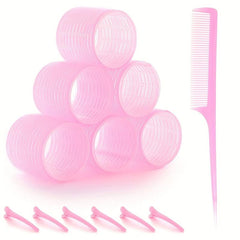 Self Adhesive Hair Curling Roller Set with Clips