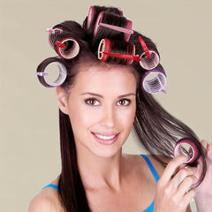 Self Adhesive Hair Curling Roller Set with Clips
