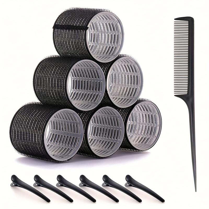 Self Adhesive Hair Curling Roller Set with Clips