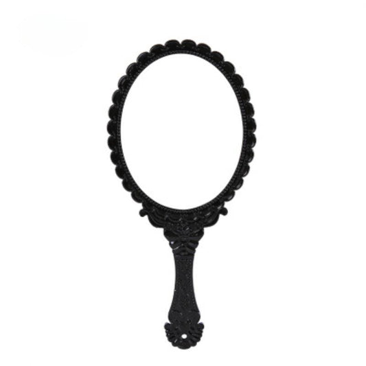 Vintage Handheld Mirror with Handle - Compact and Portable Cosmetic Mirror