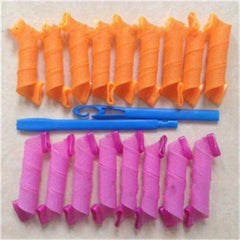 12pcs Water Ripple Hair Rollers Spiral Curls Kit with Styling Hooks