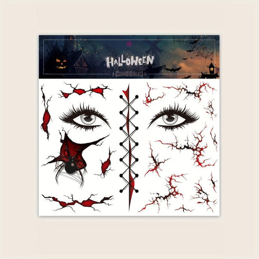Halloween Tattoos Simulation Wound Scar Blood Temporary Tattoo Sticker