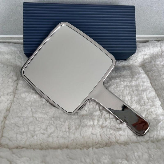 Wave Pattern Handheld Makeup Cosmetic Mirror Square Creative Vanity Mirror