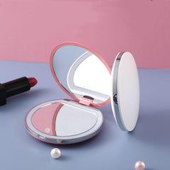 LED Travel Makeup Mirror 3X Magnifying Touch Portable Double Sided