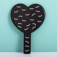 Heart Shape Hand Mirror Adorable Style Travel Portable Handheld Beauty Mirror