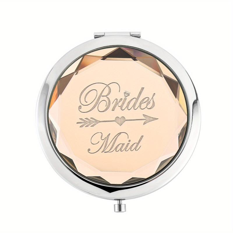 Champagne Bridesmaid Compact Makeup Mirrors Bridal Shower Hen Party Gift