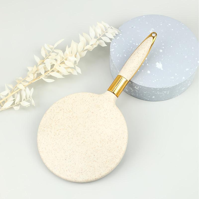 Portable Square Handle Makeup Mirror for Beauty Salons and Tattoos
