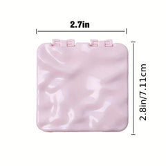 Pink Makeup Vanity Mirror Double Side Folding Portable Cosmetic Touch up Mirror