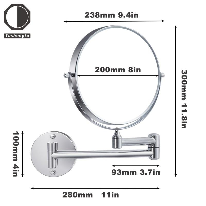 Wall Mounted Makeup Vanity Mirror Bathroom Shaving Mirror 10X Magnification