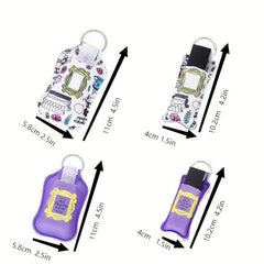 Marble Pattern Lipstick Holder Keychain - Travel Accessory