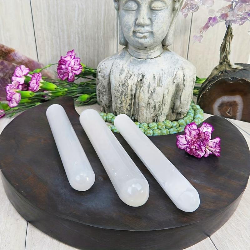 Selenite Massage Wand for Healing & Calming Effects