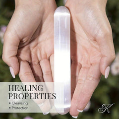 Selenite Massage Wand for Healing & Calming Effects