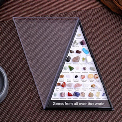 36 Agate Stones Gemstones Minerals Crystal Stone Triangular Specimen Set