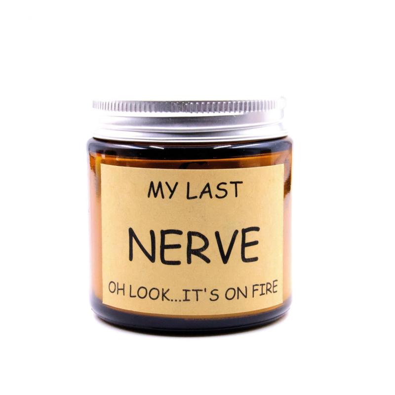 1pc Scented Candles Glass Jar Funny Birthday Gift Last Nerve Aromatherapy