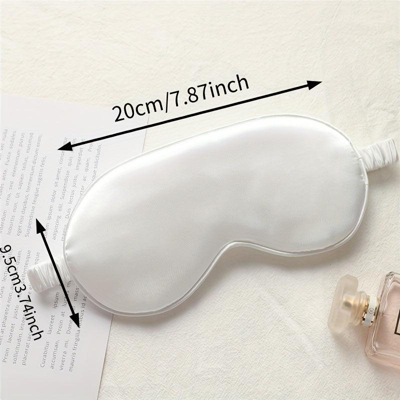 Silk Eye Mask Light Blocking Elastic Band Travel Sleep Lunch Break Shield