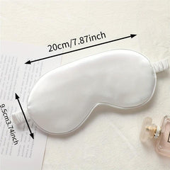 Silk Eye Mask Light Blocking Elastic Band Travel Sleep Lunch Break Shield
