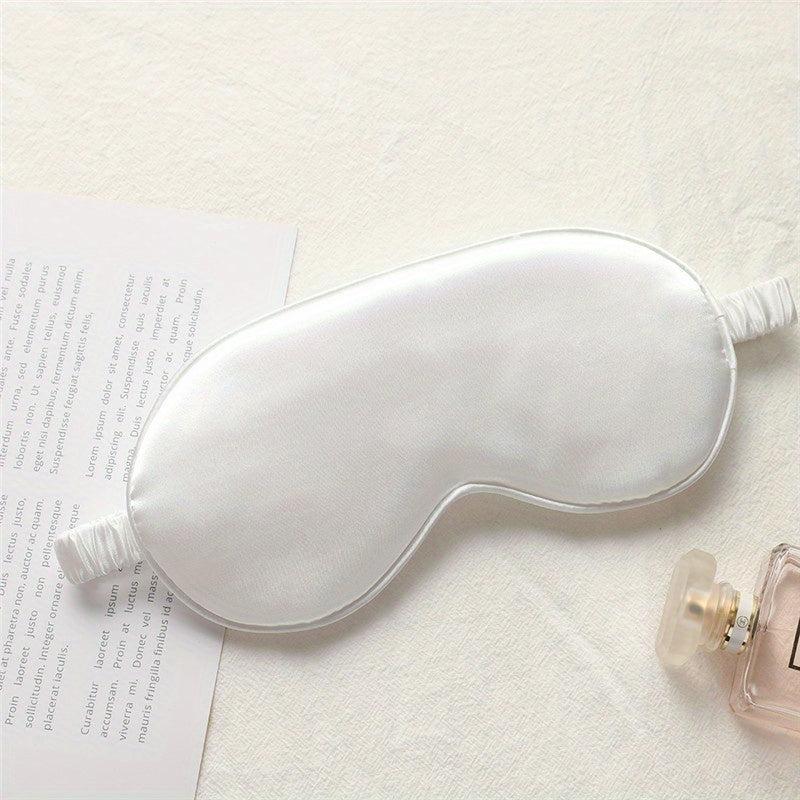 Silk Eye Mask Light Blocking Elastic Band Travel Sleep Lunch Break Shield