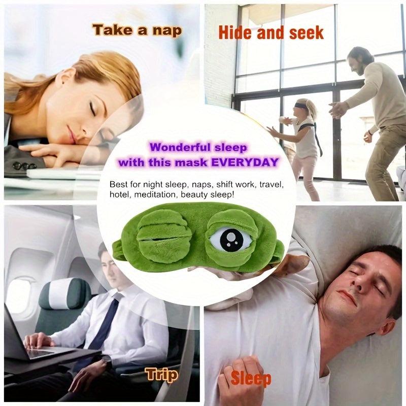 Frog Eye Mask For Sleep Light Blocking Men Women